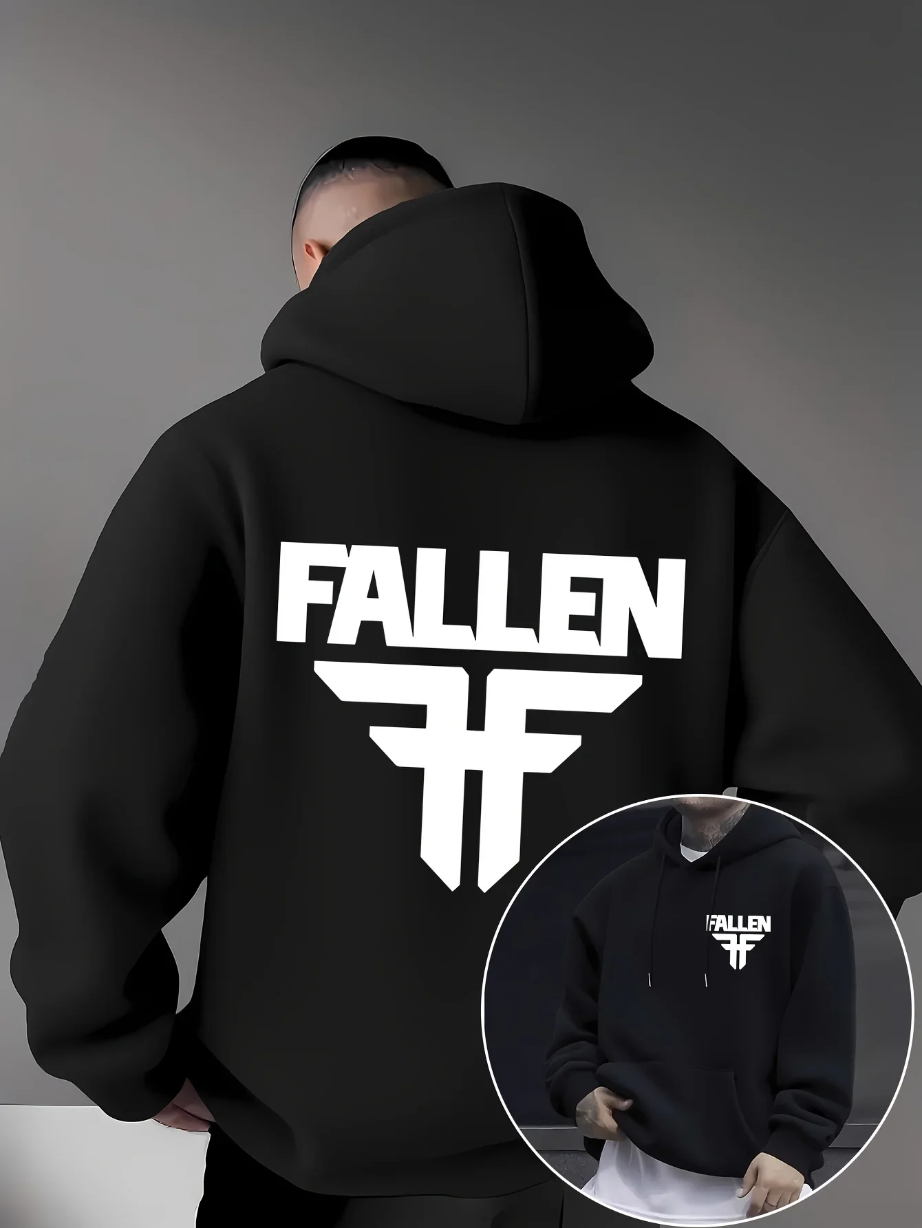 Streetwear Brand Hoodies - เสื้อฮู้ดโลโก้แบรนด์สเก็ต, เสื้อสเวตเตอร์มีฮู้ดแบบมีเชือกรูด ใส่ได้ทั้งชายและหญิง ลายตัวอักษร FF ดีไซน์โดดเด่น