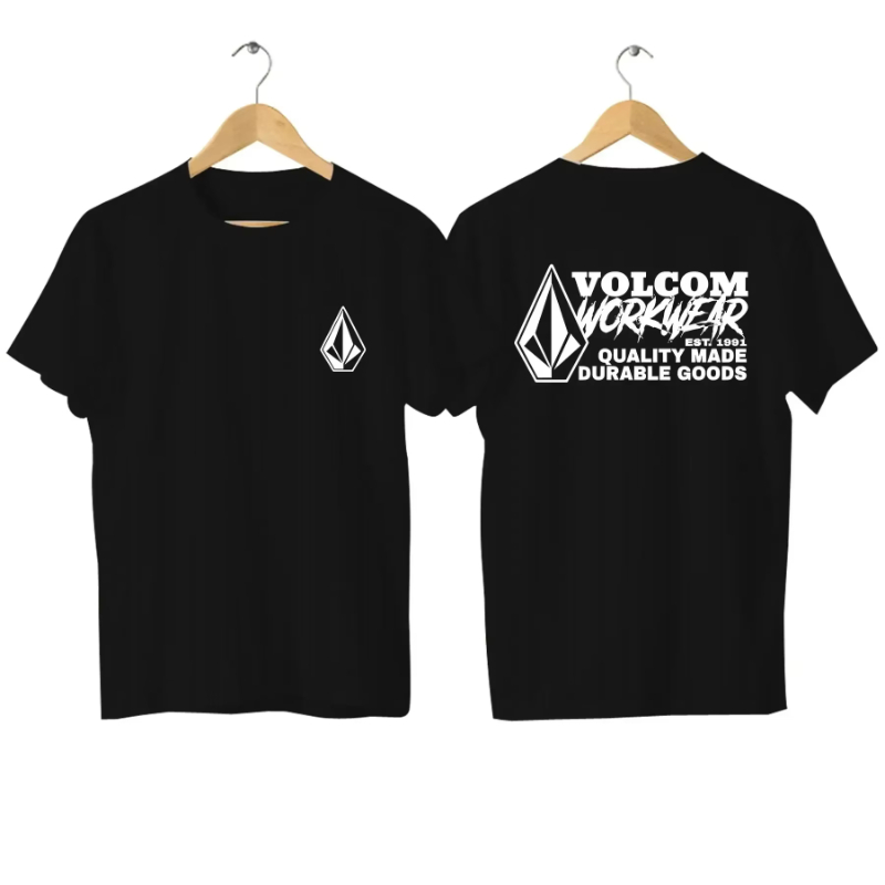 Streetwear Brand Shirts - เสื้อยืดแขนสั้นพิมพ์ลายแฟชั่นแบรนด์ดัง Volcom Stone รุ่นปี 2025 สำหรับผู้หญิง