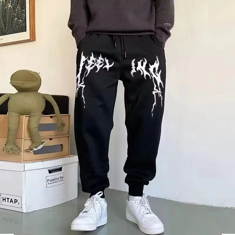 Streetwear Brand Joggers - กางเกงวอร์มเทรนด์ปี 2025 ทรงโอเวอร์ไซส์สำหรับผู้ชายและผู้หญิง สไตล์สตรีทแวร์ แบรนด์กีฬา วิ่งจ๊อกกิ้ง