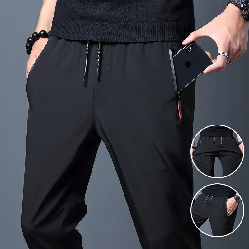 Streetwear Brand Joggers - กางเกงลําลองผู้ชายตรง SLIM FIT Elastic เอว Jogger