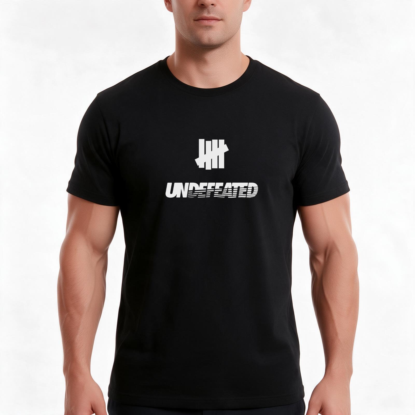 Streetwear Brand Undefeated - เสื้อยืดแบรนด์ดังที่ไม่เคยแพ้ รุ่นพื้นฐาน เสื้อยืดผ้าฝ้ายลำลองสำหรับฤดูร้อน เสื้อสไตล์สตรีทโอเวอร์ไซส์ ลายกราฟิกวินเทจ ใส่ได้ทั้งชายและหญิง