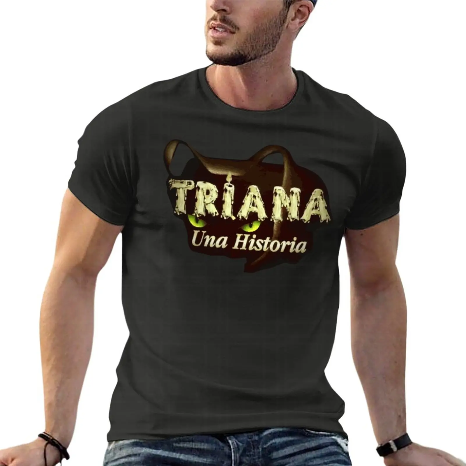 Brand Of Streetwear - Triana Una Historia เสื้อยืดโอเวอร์ไซส์สำหรับผู้ชายเสื้อผ้าแบรนด์เนมเสื้อยืดสตรีทไซส์ใหญ่