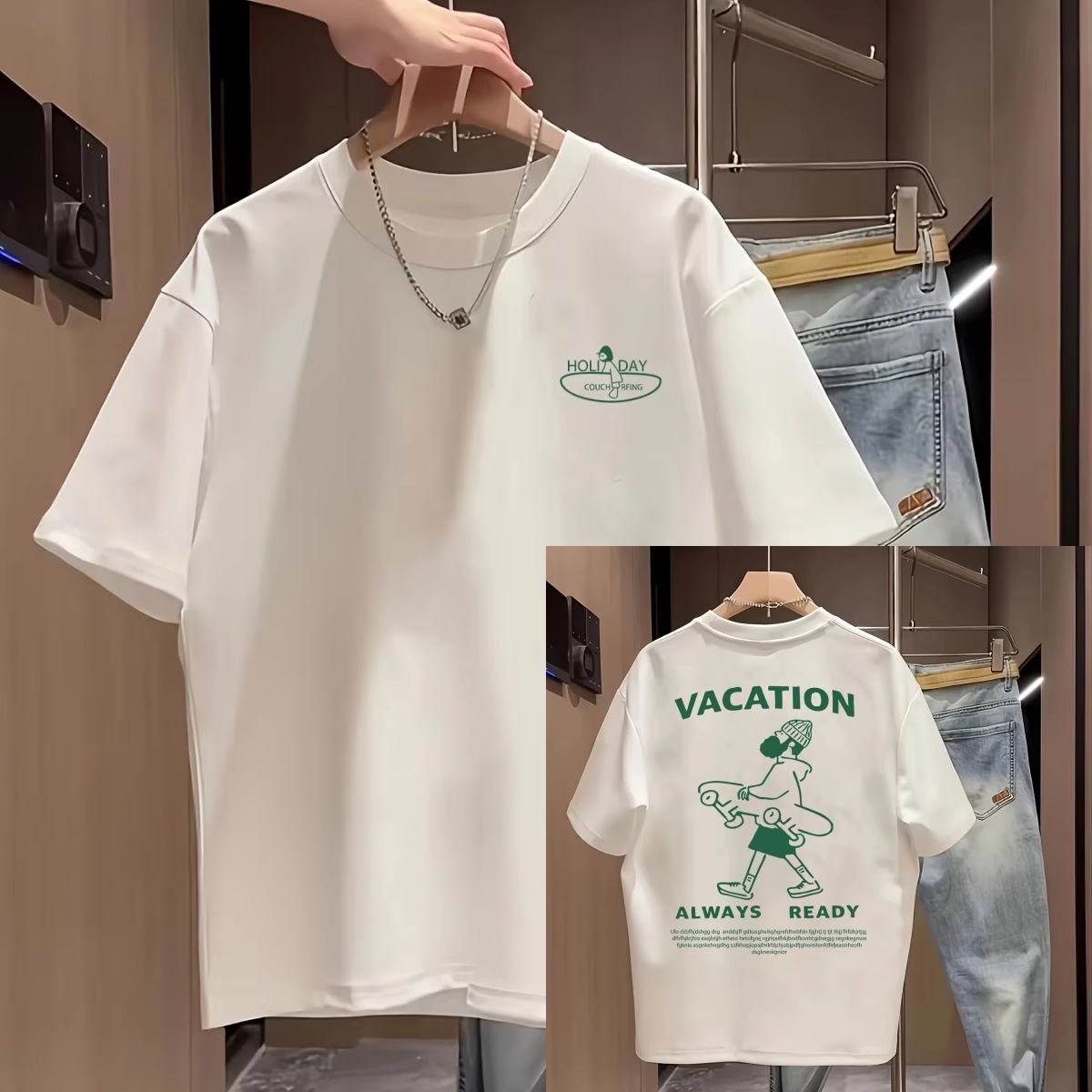 เสื้อยืดพิมพ์ลายกราฟิกสีขาวพร้ - Streetwear Brand Slogans บทวิจารณ์และราคา