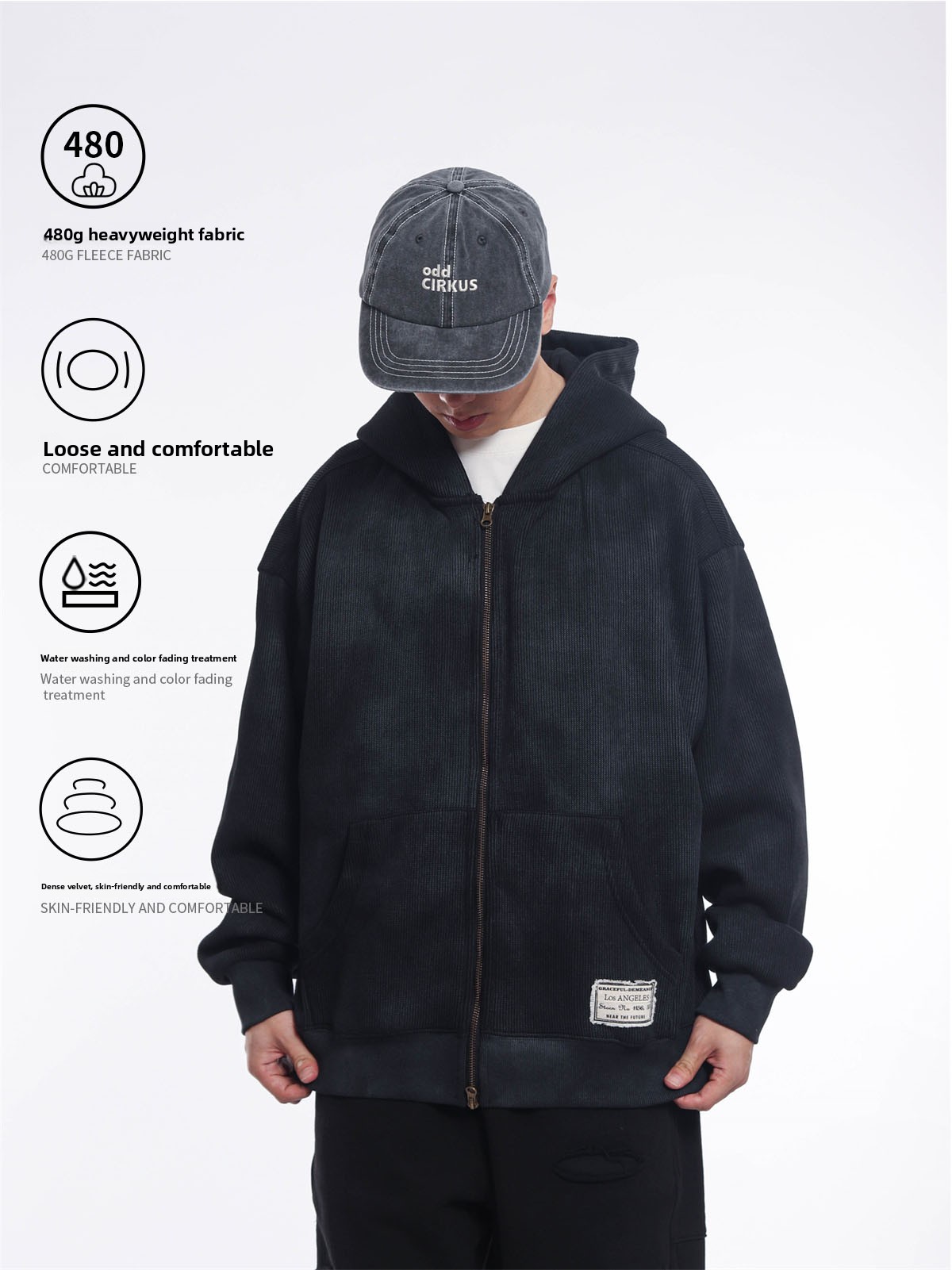 เสื้อฮู้ดดี้สไตล์ญี่ปุ่นย้อนยุ - Streetwear Brand Japanese บทวิจารณ์และราคา
