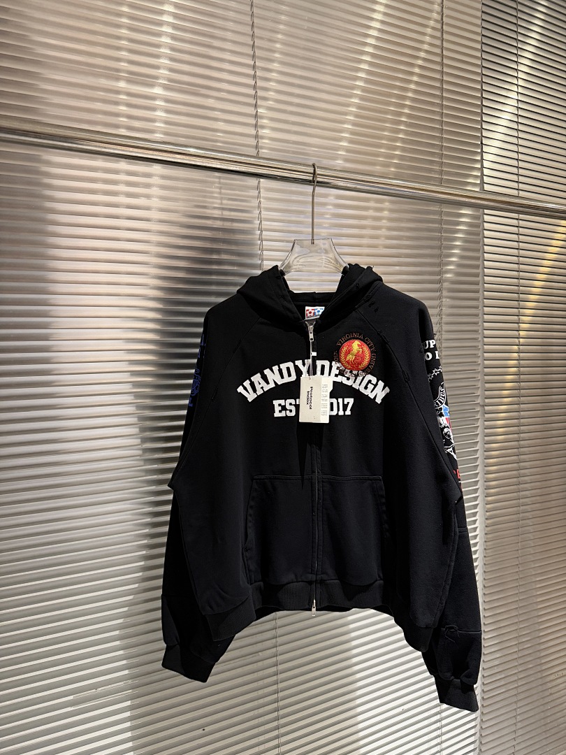 เสื้อฮู้ดซิปแบรนด์แฟชั่น 25FW  - Streetwear Brand Slogans บทวิจารณ์และราคา