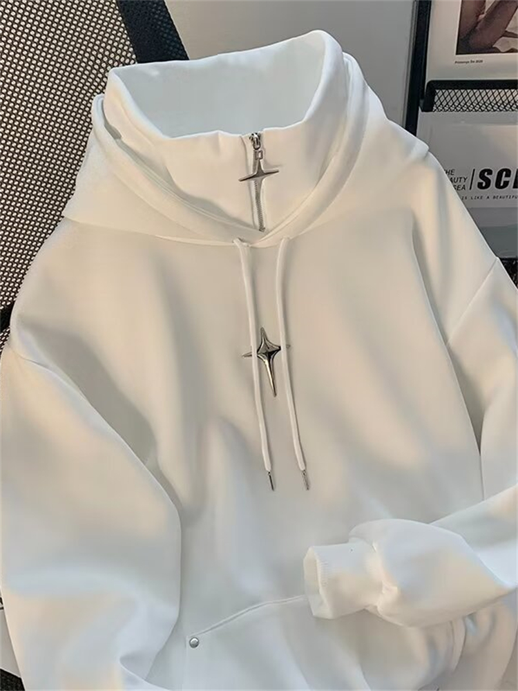 เสื้อฮู้ดคอสูงสำหรับฤดูใบไม้ร่ - Streetwear Brand Hoodies บทวิจารณ์และราคา