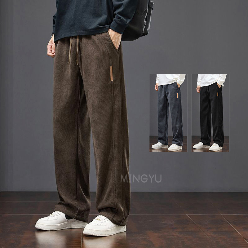 กางเกงขายาวผ้าลูกฟูกคุณภาพสูงส - Streetwear Brand Joggers บทวิจารณ์และราคา