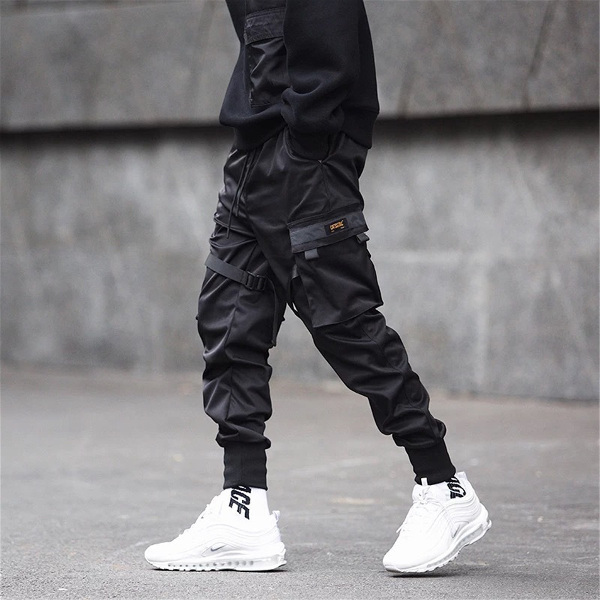 กางเกงคาร์โก้ฮิปฮอปสีดำสำหรับผ - Brand Of Streetwear บทวิจารณ์และราคา
