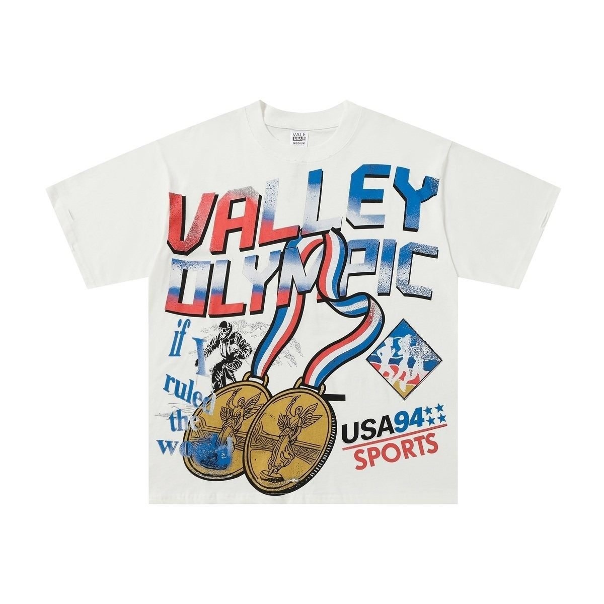 เสื้อยืดแขนสั้นสไตล์เรโทรอเมริ - Valley Streetwear Brand บทวิจารณ์และราคา