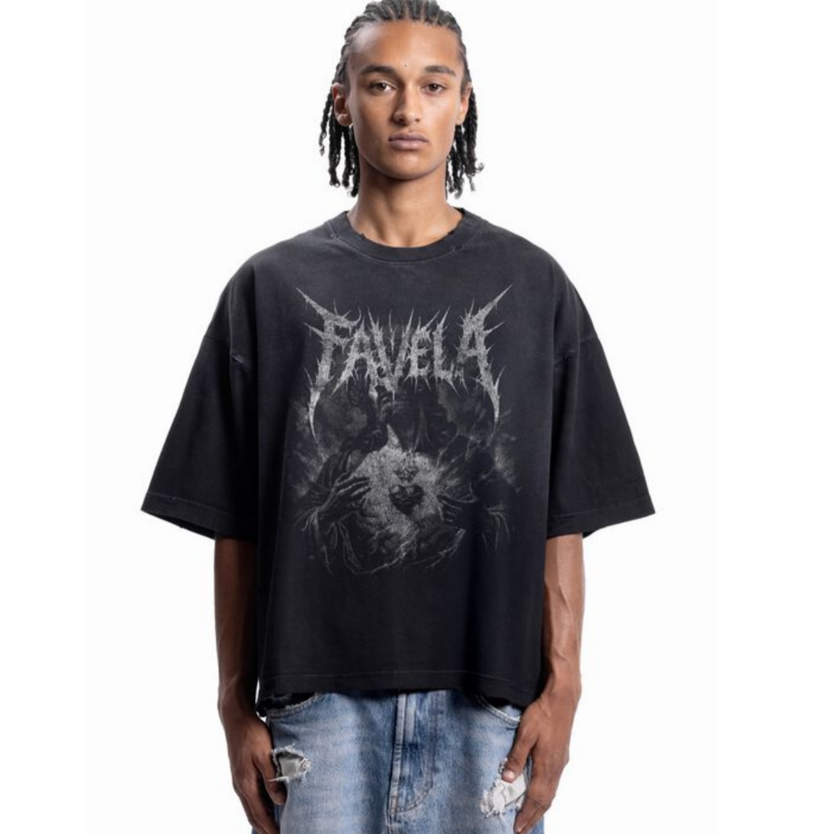 เสื้อยืดลายกราฟิก Sacred Heart - Streetwear Brand Font บทวิจารณ์และราคา